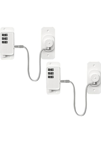 Buzdolabı Kilit Kombinasyonu 2 Paket Buzdolabı Kilidi Çocuklar Için Yapıştırıcı Dondurucu Kilidi Çocuk Güvenli Buzdolabı Kilidi (Yurt Dışından)