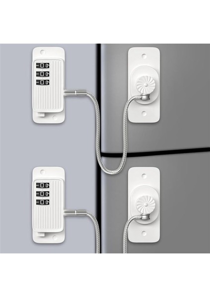 Buzdolabı Kilit Kombinasyonu 2 Paket Buzdolabı Kilidi Çocuklar Için Yapıştırıcı Dondurucu Kilidi Çocuk Güvenli Buzdolabı Kilidi (Yurt Dışından) fiyatları