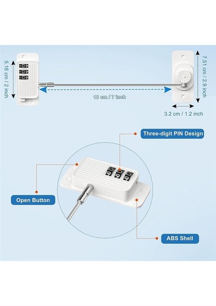 Buzdolabı Kilit Kombinasyonu 2 Paket Buzdolabı Kilidi Çocuklar Için Yapıştırıcı Dondurucu Kilidi Çocuk Güvenli Buzdolabı Kilidi (Yurt Dışından) modelleri