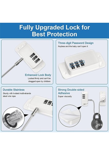 Buzdolabı Kilit Kombinasyonu 2 Paket Buzdolabı Kilidi Çocuklar Için Yapıştırıcı Dondurucu Kilidi Çocuk Güvenli Buzdolabı Kilidi (Yurt Dışından) indirimleri