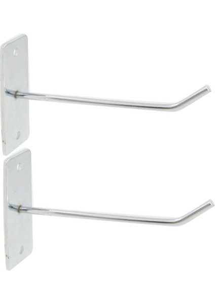 2 Adet Duvar Tahtası Askısı Metal Giysiler Havlular Kanca Gümüş Ton (Yurt Dışından)