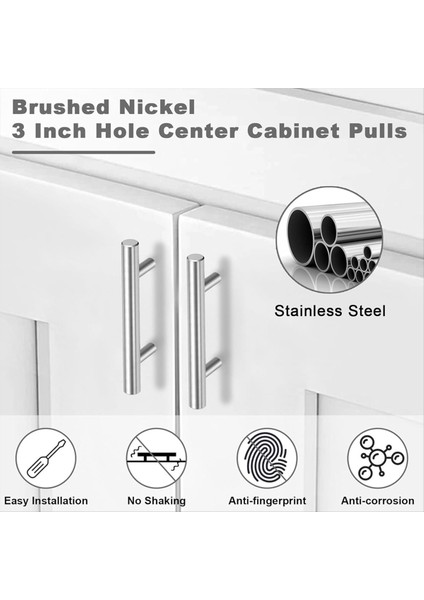 30 Pack Dolap Kulpları 3inch Hole Center Dolap Çekiyor Paslanmaz Çelik Çekmecesi Mutfak Kulpları Dolap Donanımı (Yurt Dışından) modelleri