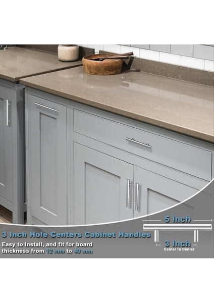 30 Pack Dolap Kulpları 3inch Hole Center Dolap Çekiyor Paslanmaz Çelik Çekmecesi Mutfak Kulpları Dolap Donanımı (Yurt Dışından) fırsatları