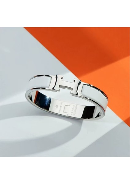 Bilezik Emaye Geniş ve Dar Versiyonu Erkek ve Kadınlara Uygun Harf Tokalı Bilezik (Yurt Dışından)