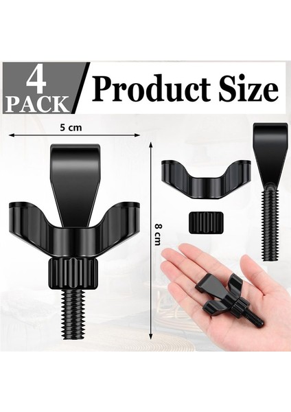 4 Pcs Taşınabilir Ayarlanabilir Kapı Kilidi Otel Kapı Kilitleri Kapı Güvenlik Cihazları Kapı Kilidi Ek Güvenlik Siyah (Yurt Dışından) fiyatları