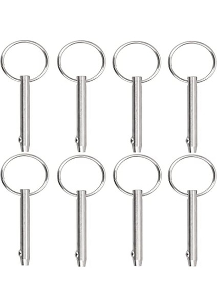 8 Pcs Hızlı Serbest Bırakma Pimleri Bimini Üst Pimleri Çap 1/4in (6 3mm) Toplam Uzunluk 2 56 Inç (65MM) Deniz 316 Paslanmaz Çelik (Yurt Dışından)