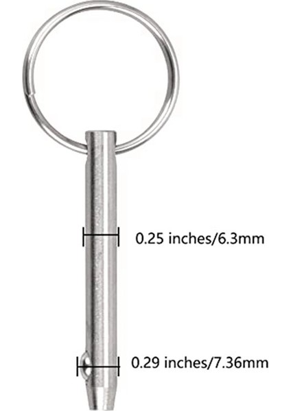 8 Pcs Hızlı Serbest Bırakma Pimleri Bimini Üst Pimleri Çap 1/4in (6 3mm) Toplam Uzunluk 2 56 Inç (65MM) Deniz 316 Paslanmaz Çelik (Yurt Dışından) fiyatları