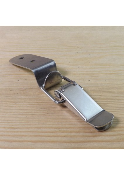 4x 90 Derece Ördek Ağızlı Buck Hook Kilit Paslanmaz Çelik Yay Yüklü Çekme Kelepçe Mandal Kelepçe Gümüş Hasp Mandal Catch (Yurt Dışından) indirimleri