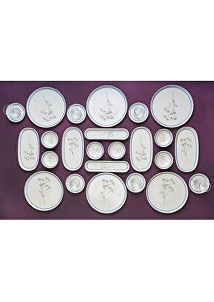 30 Parça Porselen Kahvaltı Takımı 6 Kişilik Desenli Çok Renkli indirimleri