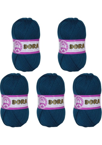 Ören Bayan Dora Örgü İpi - Petrol Mavi - 5'Li Paket - ( Renk Kodu : 101 ) fiyatları
