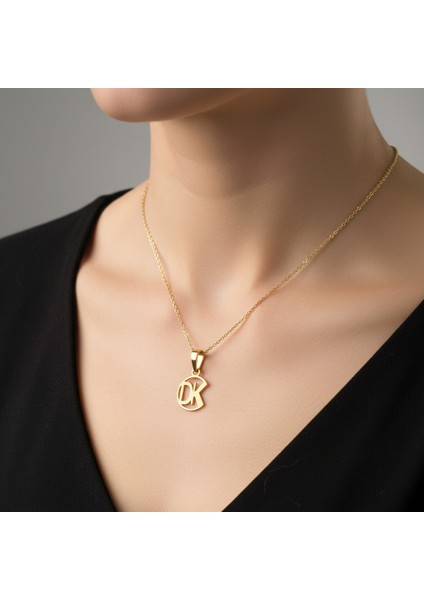 8 Ayar Altın Kolye Ucu D&k GM10946 0.5 gr