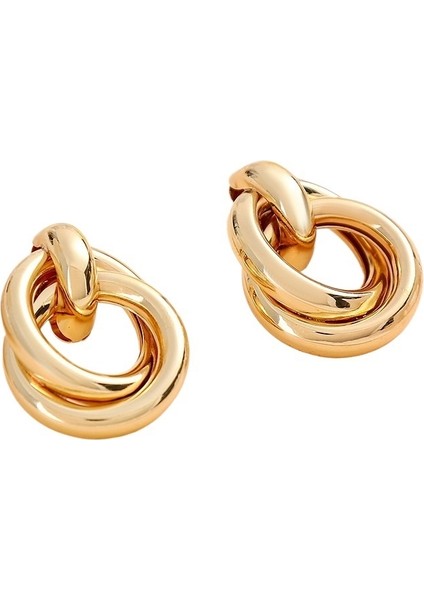 Moda Geometrik Küpe Metal Küpe Altın Küpe (Yurt Dışından)