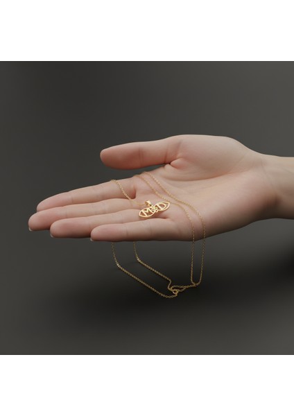 8 Ayar Altın Kolye Ucu D&m GM10969 0.5 gr fiyatları