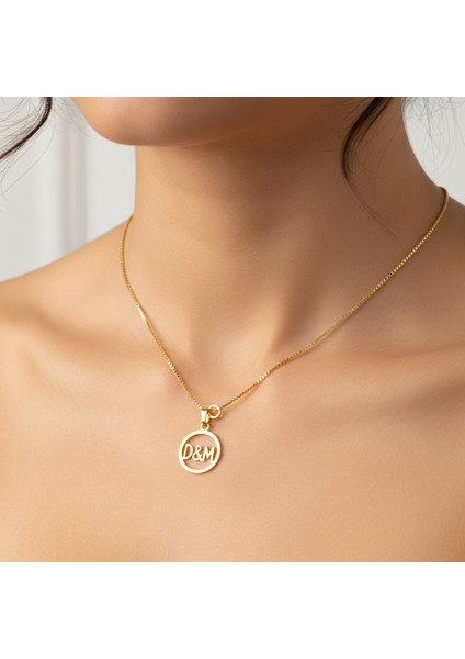 8 Ayar Altın Kolye Ucu D&m GM10971 0.5 gr