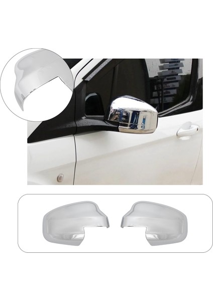 Ford Courier Uyumlu 2017 Ve Üzeri Ayna Kapağı 2 Parça Abs Krom Kaplama