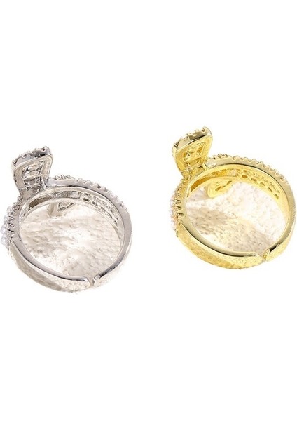 Popüler Barok Inci Yay Zirkon Açık Yüzük Kadın Hafif Lüks Moda Mizaç Bakır Kaplama Altın Yüzük (Yurt Dışından) modelleri