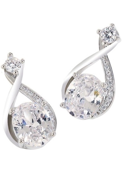 Yeni Küpeler Yıldız Taşı Yüksek Dereceli Düzensiz S Şeklinde Renkli Değerli Taş Küpeler (Yurt Dışından)