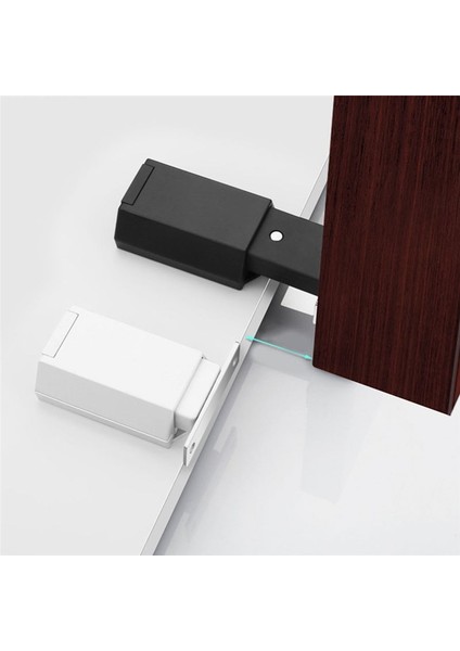 Ağır Derecesi Açık Dolap Donanımı Için Push 4pc Manyetik Itme Mandal ve Kilit Kapılı Dokunma Mandalları Rv Dolap Metal Beyaz (Yurt Dışından)