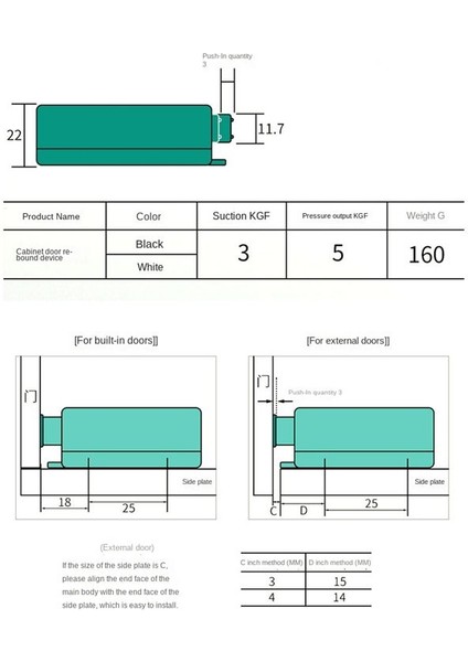Ağır Derecesi Açık Dolap Donanımı Için Push 4pc Manyetik Itme Mandal ve Kilit Kapılı Dokunma Mandalları Rv Dolap Metal Beyaz (Yurt Dışından) modelleri