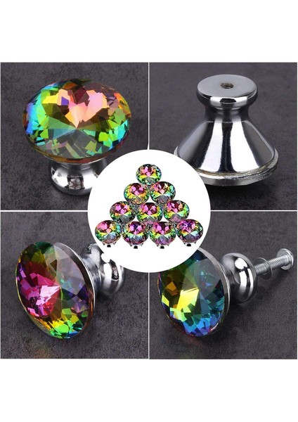 20PCS 30MM Renkli Kristal Düğmeler Cam Dolap Topuzlar Çekmecesi Ev Kabini Çekmecesi ve Şifoniyer Için Tutamaç Çeker (Yurt Dışından) fırsatları