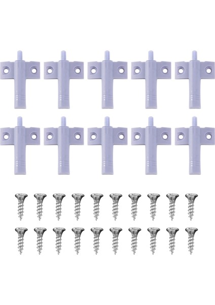 10X Yumuşak Sessiz Yakın Mutfak Dolabı Kapısı Çekmecesi Yakın Damper Tamponları+Vidalar Gri (Yurt Dışından)