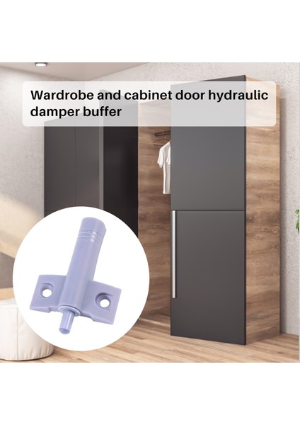 10X Yumuşak Sessiz Yakın Mutfak Dolabı Kapısı Çekmecesi Yakın Damper Tamponları+Vidalar Gri (Yurt Dışından) fiyatları