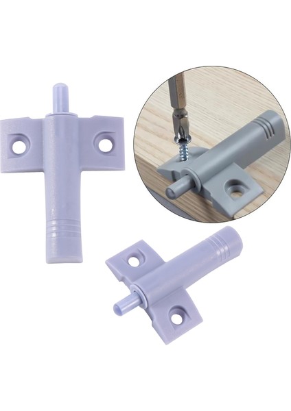 10X Yumuşak Sessiz Yakın Mutfak Dolabı Kapısı Çekmecesi Yakın Damper Tamponları+Vidalar Gri (Yurt Dışından) fırsatları