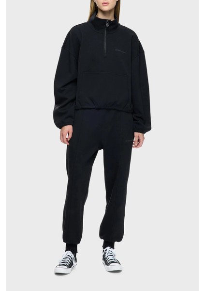 Pamuklu Regular Fit Yarım Fermuarlı Dik Yaka Sweat Bayan Sweat LB25FWCLAFUSW fiyatları