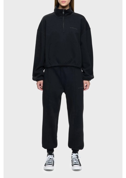 Pamuklu Regular Fit Yarım Fermuarlı Dik Yaka Sweat Bayan Sweat LB25FWCLAFUSW fırsatları