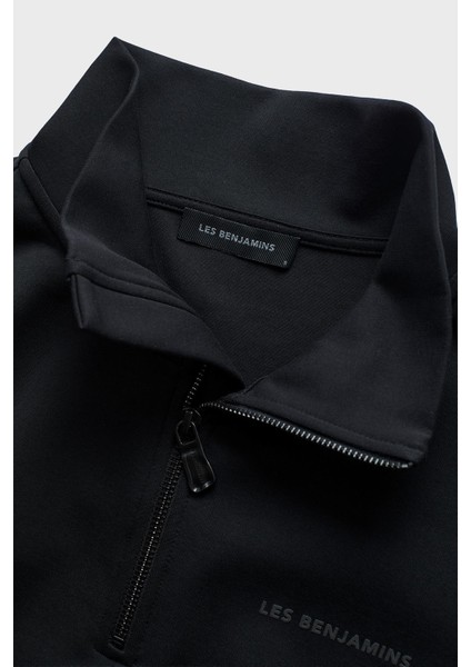 Pamuklu Regular Fit Yarım Fermuarlı Dik Yaka Sweat Bayan Sweat LB25FWCLAFUSW