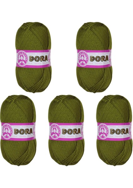 Ören Bayan Dora Örgü İpi - Yeşil - 5'Li Paket - ( Renk Kodu : 076 ) fiyatları