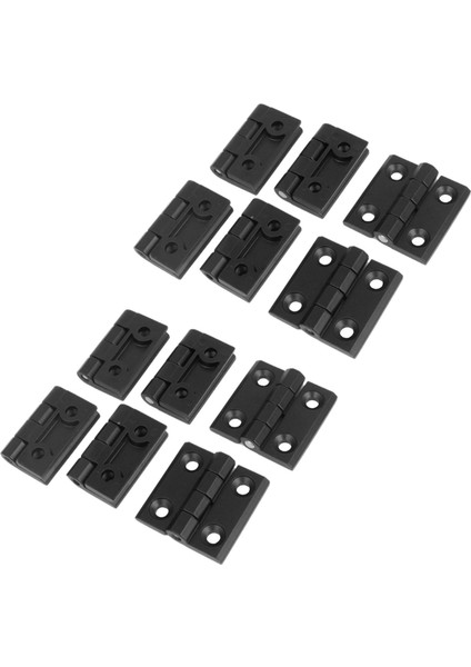 12 x Siyah Alüminyum Mobilya Dolap Kapı Menteşe 50MM x 50MM (Yurt Dışından)