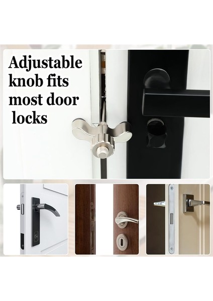 4 Pcs Taşınabilir Ayarlanabilir Kapı Kilidi Otel Kapı Kilitleri Kapı Güvenlik Cihazları Kapı Kilidi Ek Güvenlik Gümüş (Yurt Dışından) modelleri
