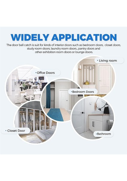 Dolap Kapı Topu Yakalama Kapı Topu Iç Kapılar Için Yakalar Çift Ayarlanabilir Top Rulman Catch Siyah 4 Paket (Yurt Dışından) fiyatları