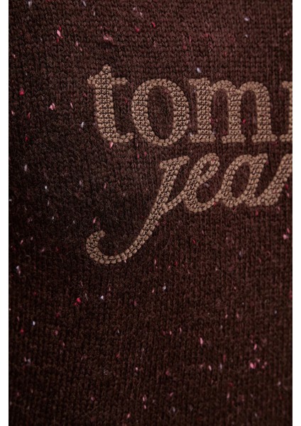 Yün Karışımlı Relaxed Fit Balıkçı Yaka Logolu Kazak Bayan Kazak DW0DW21687 Gs7 indirimleri