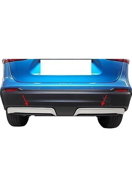 Paslanmaz Çelik Arka Difüzör – 2 Parça Set – Qashqai 2017-2021 ile Uyumlu – Arka Tampon Difüzörü modelleri