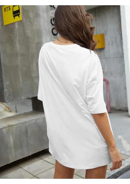 Stuck On You – Kaktüs Edition Oversize T-Shirt Beyaz %100 Pamuklu Özel Tasarım Baskı fırsatları