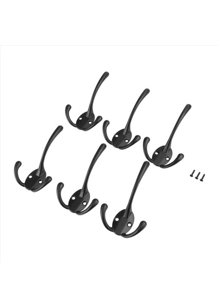 12 Adet Büyük Ağır Hizmet Tipi Üç Çatal Palto Kancaları Duvar 24 Vidalı Retro Çift Faydalı Rustik Kancalar Kat Için Rustik Kancalar (Yurt Dışından) fiyatları