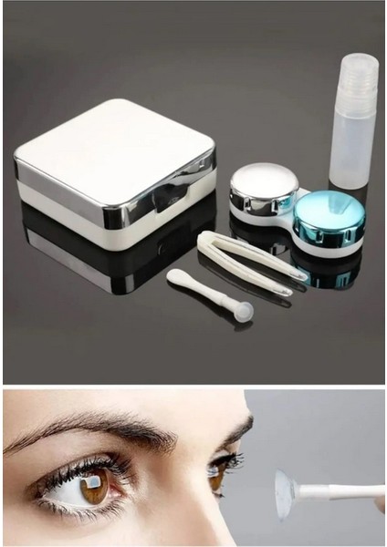 Buffer® Taşınabilir Fonksiyonel Seyahat Için Koruyucu Mini Hijyenik Kontakt Lens Saklama Kutusu