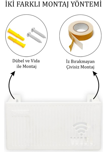 Duvara Asılabilir Modem Wifi Saklama Kutusu – Pleksi Minimalist Tasarım 25X15X6 cm indirimleri