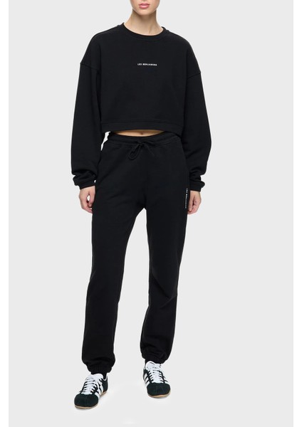 Logolu Pamuklu Regular Fit Bisiklet Yaka Sweat Bayan Sweat Lbnooscorfusw fiyatları