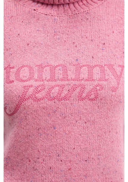 Yün Karışımlı Relaxed Fit Balıkçı Yaka Logolu Kazak Bayan Kazak DW0DW21687 Thc fırsatları