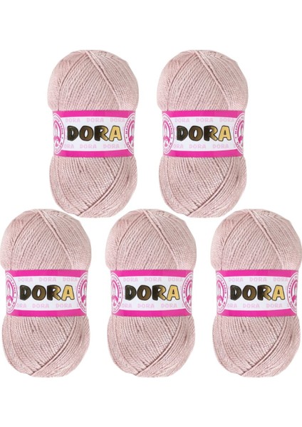 Ören Bayan Dora Örgü İpi - Pudra - 5'Li Paket - ( Renk Kodu : 124 ) fiyatları