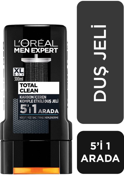 L'oreal Paris Men Expert Total Clean Kömürlü Duş Jeli 300 ml