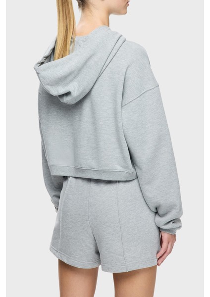 Pamuklu Regular Fit Kapüşonlu Yaka Logolu Sweat Bayan Sweat Lbnooscorfuhd modelleri