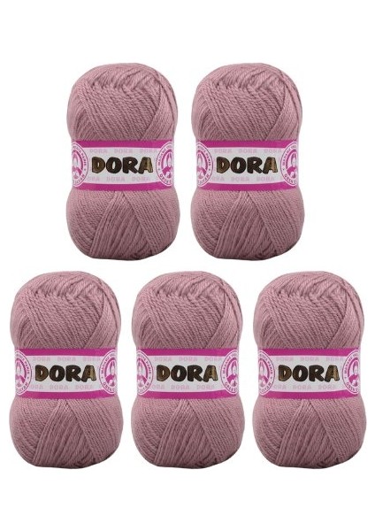 Ören Bayan Dora Örgü İpi - Gül Kurusu - ( Renk Kodu: 127 ) 5'Li Paket fiyatları