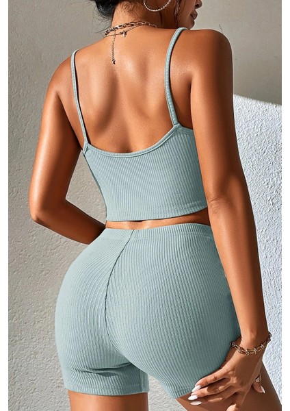 Kadın Açık Mavi Şortlu Kaşkorse Gecelik Takım fiyatları