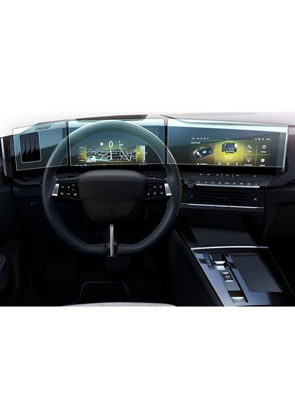 Opel Astra Pure Panel Pro Uyumlu Nano Ekran Koruyucu 3'lü Set 2022 2023 2024 2025
