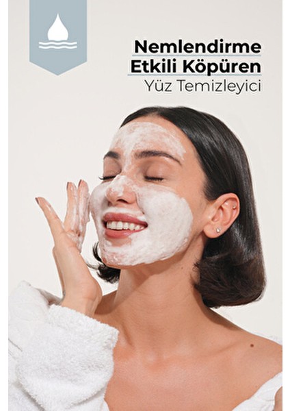 Köpüren Yüz Temizleyici Hyaluronik Asit ve Niacinamide İçeren 50 ml Dengeleyici Etki