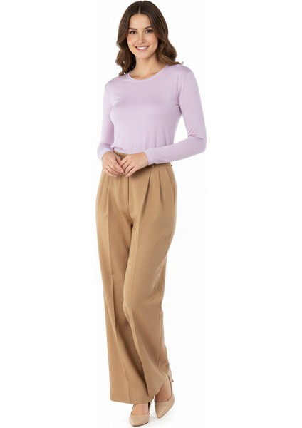 Kadın Düz Renk Yuvarlak Yaka Uzun Kollu Dar Kesim Bedene Oturan Likralı Turlu Viskon Kumaş Badi modelleri